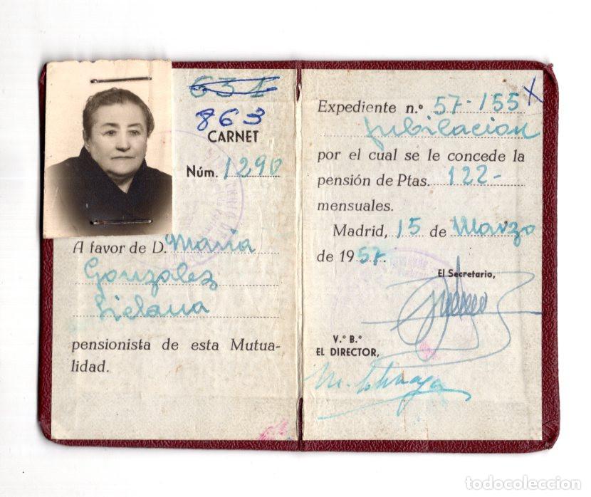 Documents Anciens: CARNET MUTUALIDAD LABORAL DE PORTEROS MADRID
