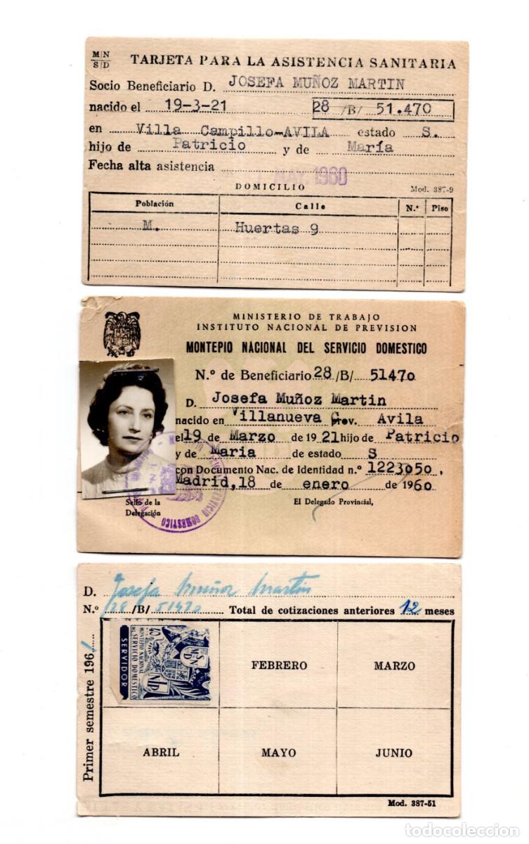 Alte Dokumente: CARNET MINISTERIO DE TRABAJO INSTITUTO NACIONAL DE PREVISI&Oacute;N &Mu;&Omicron;&Nu;&Tau;&Epsilon;&Rho;&Iota;&Omicron; NACIONAL SERVICIO DOMESTICO