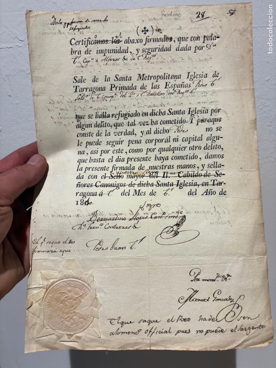 Documentos antiguos: Lote de documentos bandos guerra de la independencia franc&eacute;s zona de tarragona arzobispo capitan