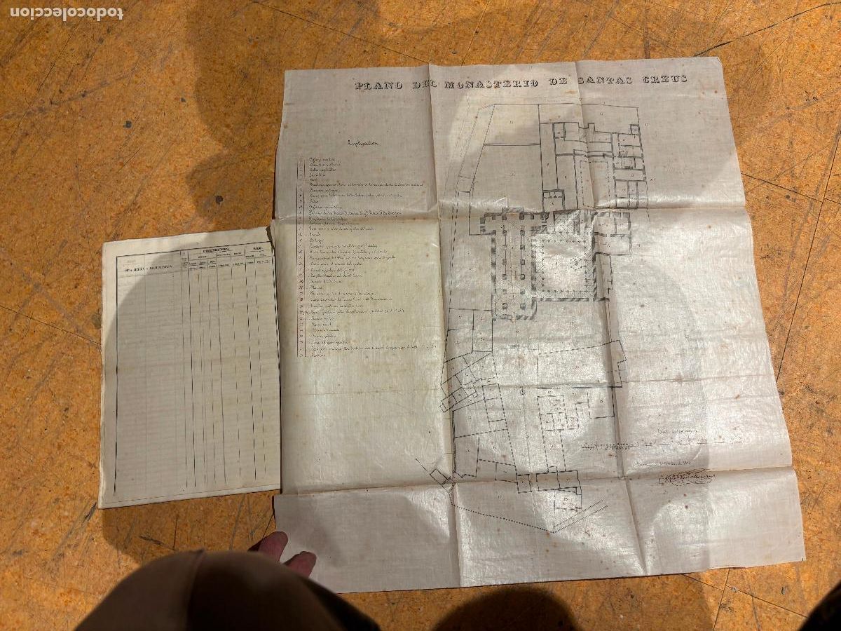 Documentos antiguos: Antiguo Proyecto manuscrito de obras monestir Santes Creus tarragona siglo XIX