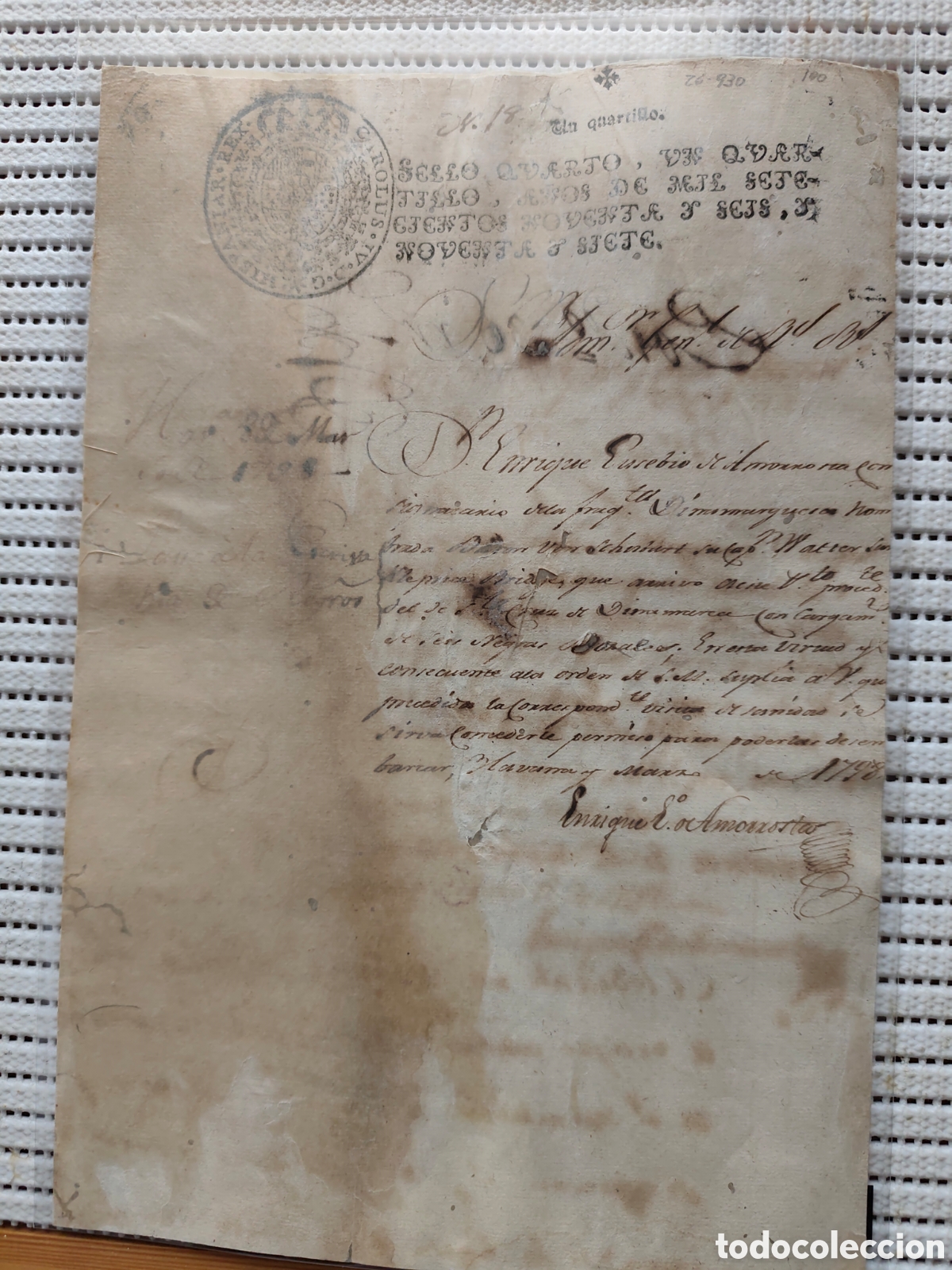 Documentos antiguos: 26-930 LA FRAGATA&rdquo;VARON VON DEHERIORI&rdquo;LLEVA 6 NEGROS BOZALES