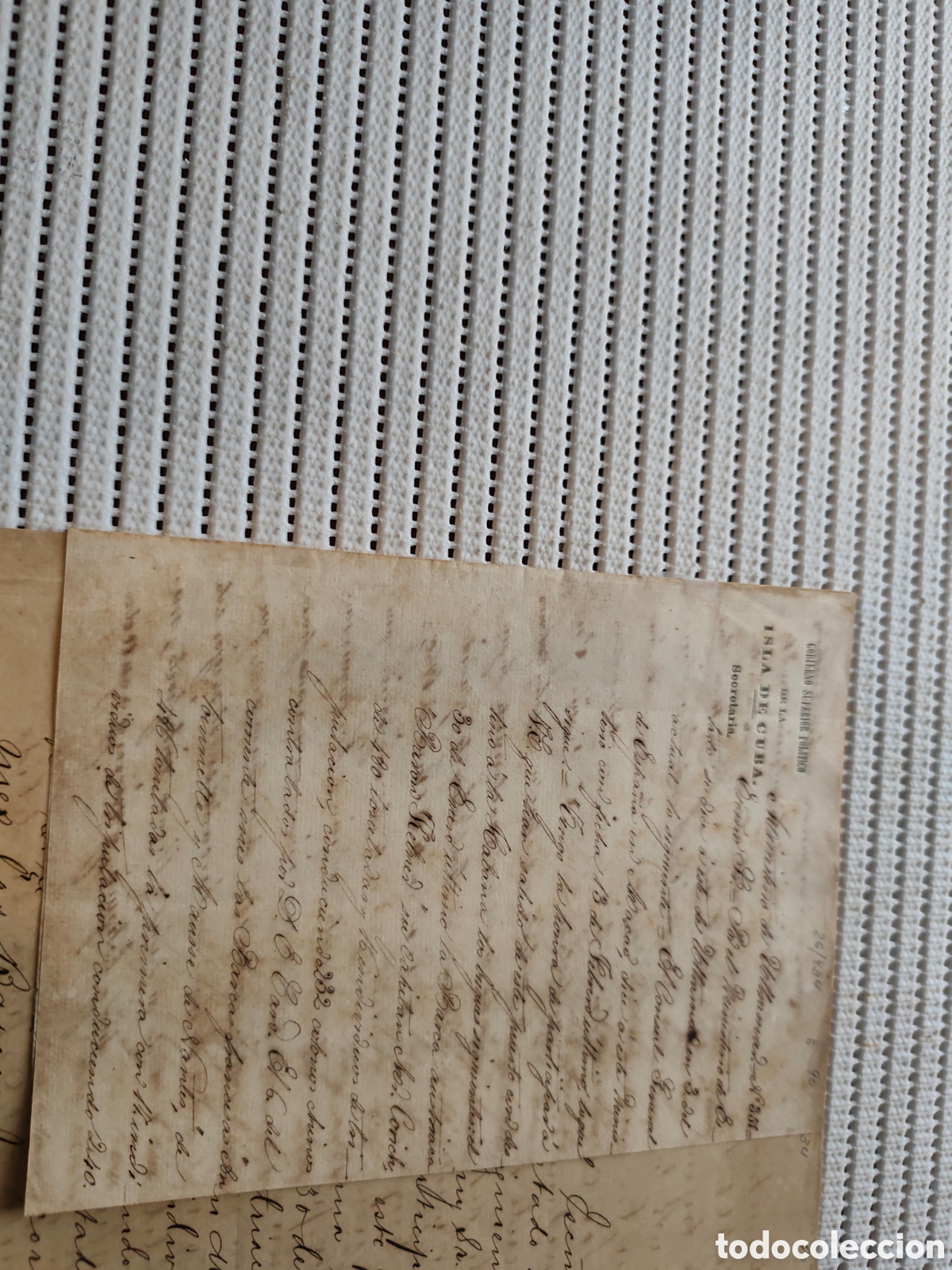 Documentos antiguos: 26-934 EL MINISTERIO DE ULTRAMAR DICE QUE HAN SALIDO DE MACAO 4 BUQUES CON COLONOS CHINOS.