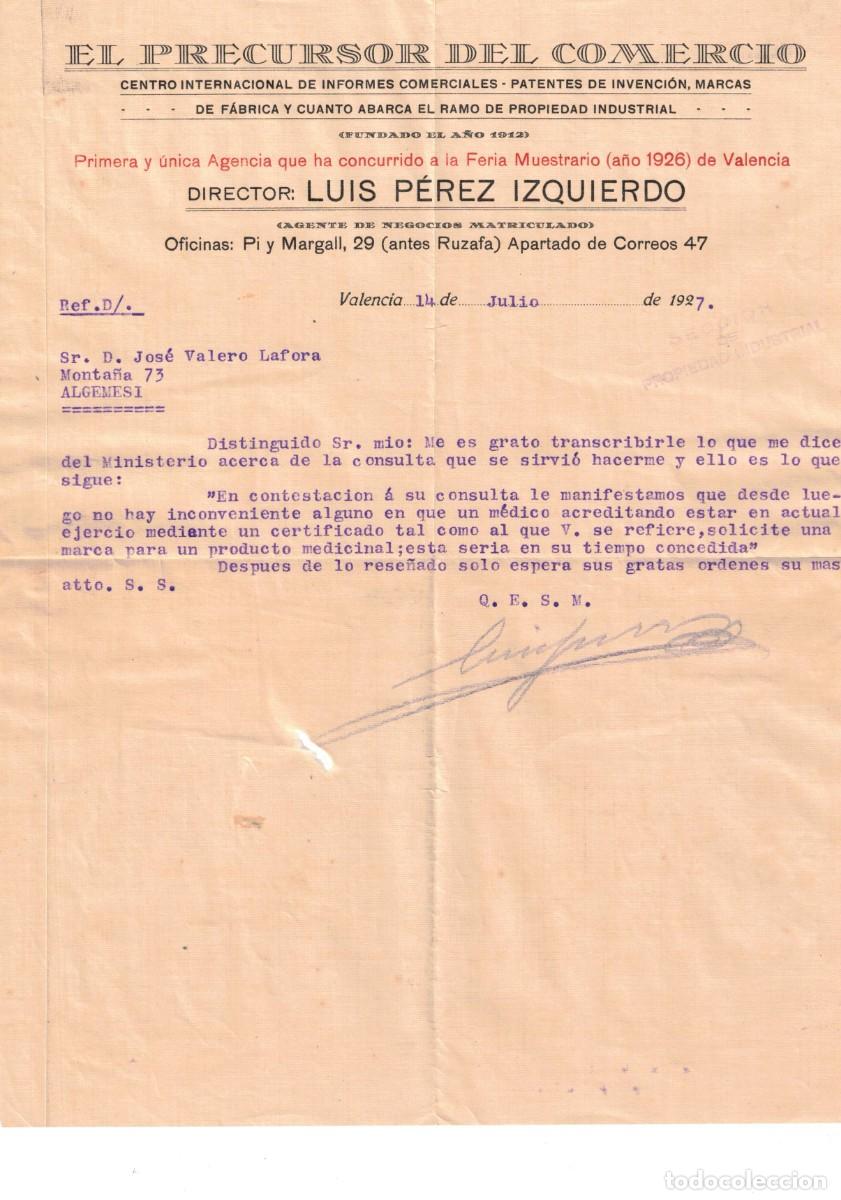 Documentos antiguos: :::: JJ47 - EL PRECURSOR DEL COMERCIO - RESPUESTA 1927