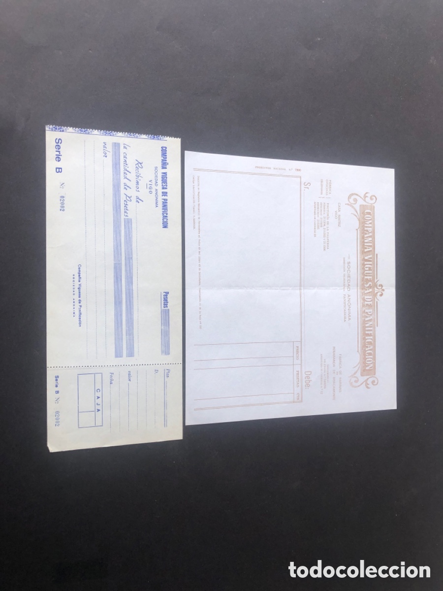 Documentos antiguos: Antiguos y raros albaranes COMPA&Ntilde;IA VIGUESA DE PANIFICACION VIGO