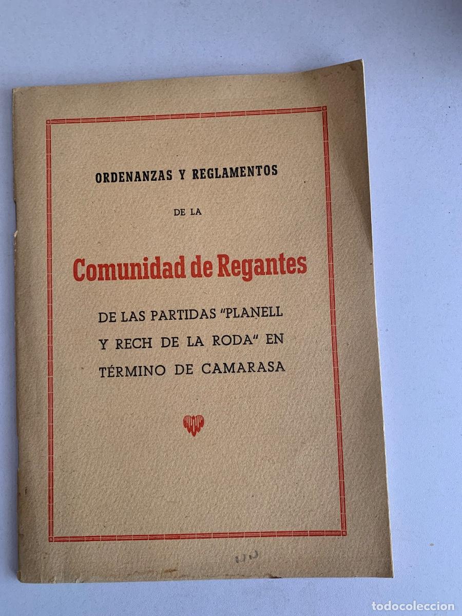 Documentos antiguos: Documento de Ordenanzas y Reglamentos de la Comunidad de Regantes, Camarasa.