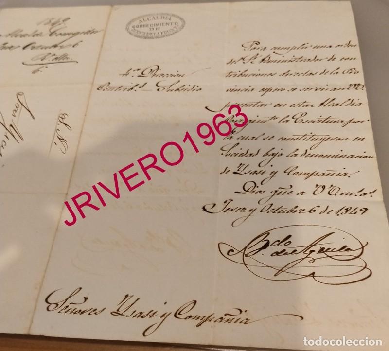 Documentos antiguos: JEREZ DE LA FRONTERA, 1849, PETICION ESCRITURA CONSTITUCION SOCIEDAD YSASI Y CIA