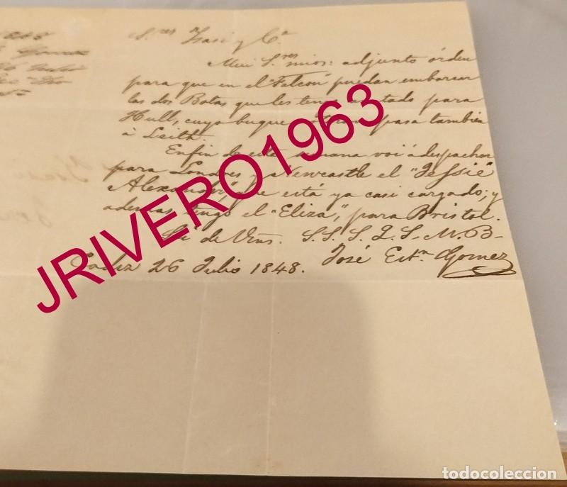 Documentos antiguos: CADIZ, 1848, ORDEN PARA CONOCIMIENTO DE EMBARQUE DE VINOS