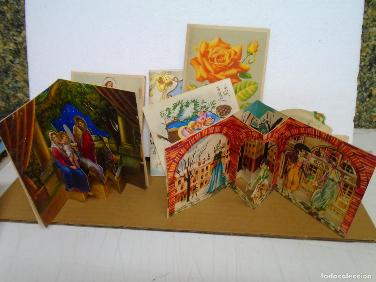 Documentos antiguos: LOTE DE 7 TARJETAS CON DIORAMAS TROQUELADOS A&Ntilde;OS 50/60.BONITO CONJUNTO,VER FOTOS.
