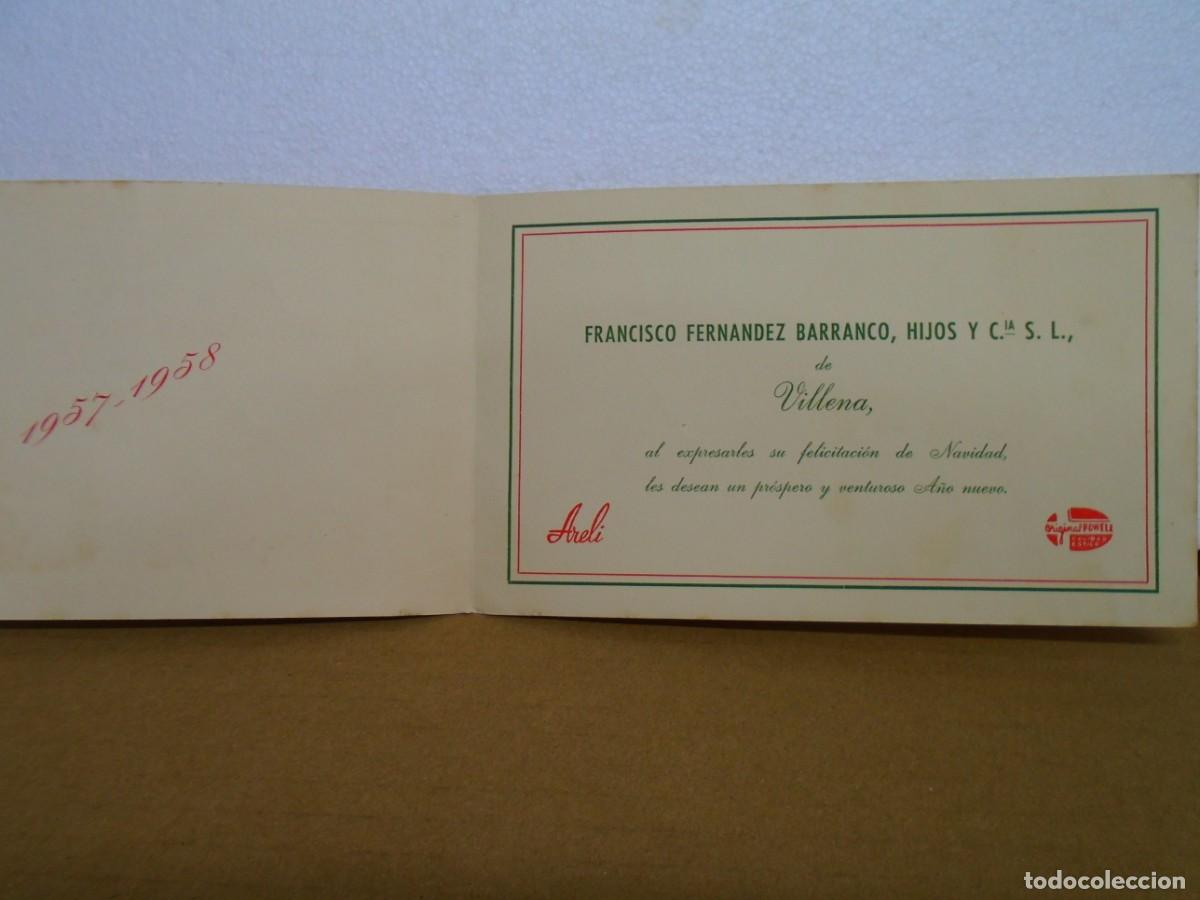 Documentos antiguos: VILLENA(ALICANTE)CALZADOS ARELI.FELICITACION NAVIDE&Ntilde;A(1957)ILUSTRADA POR FERRANDIZ.
