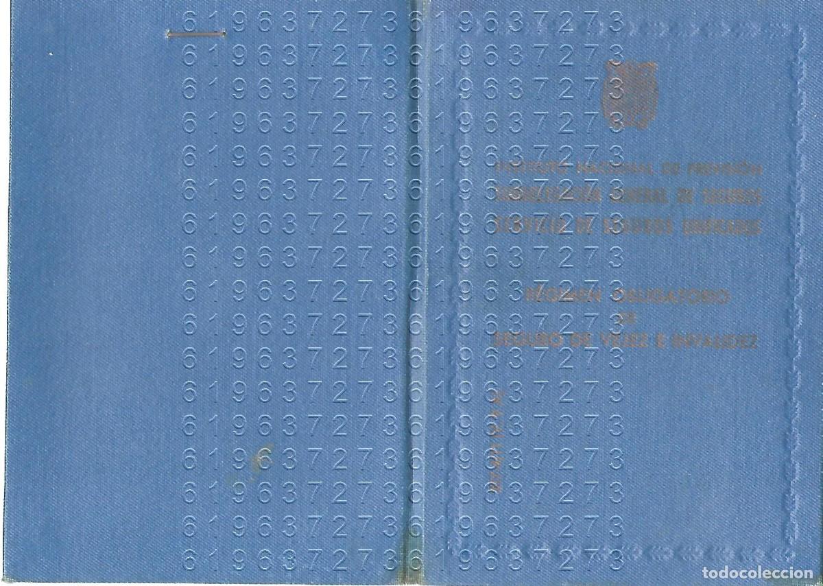 Documentos antiguos: SEVILLA CARNET PENSIONISTA AVDA SANCHEZ PIZJUAN 1961 U97