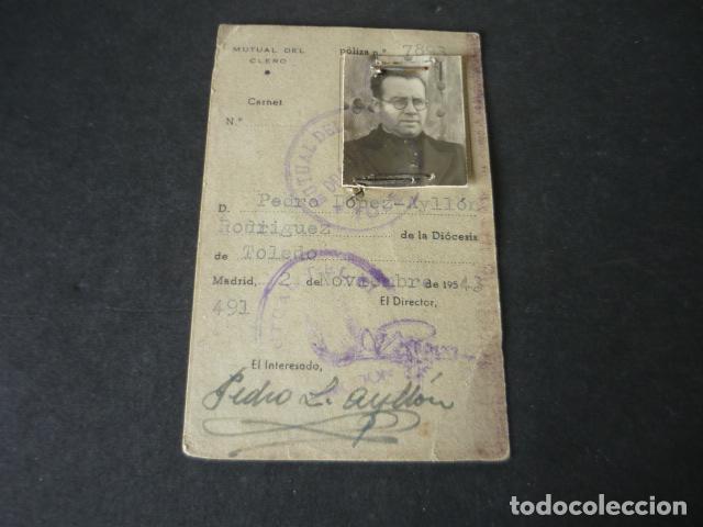 Documenti antichi: TARJETA DE IDENTIDAD MUTUAL DEL CLERO 1953