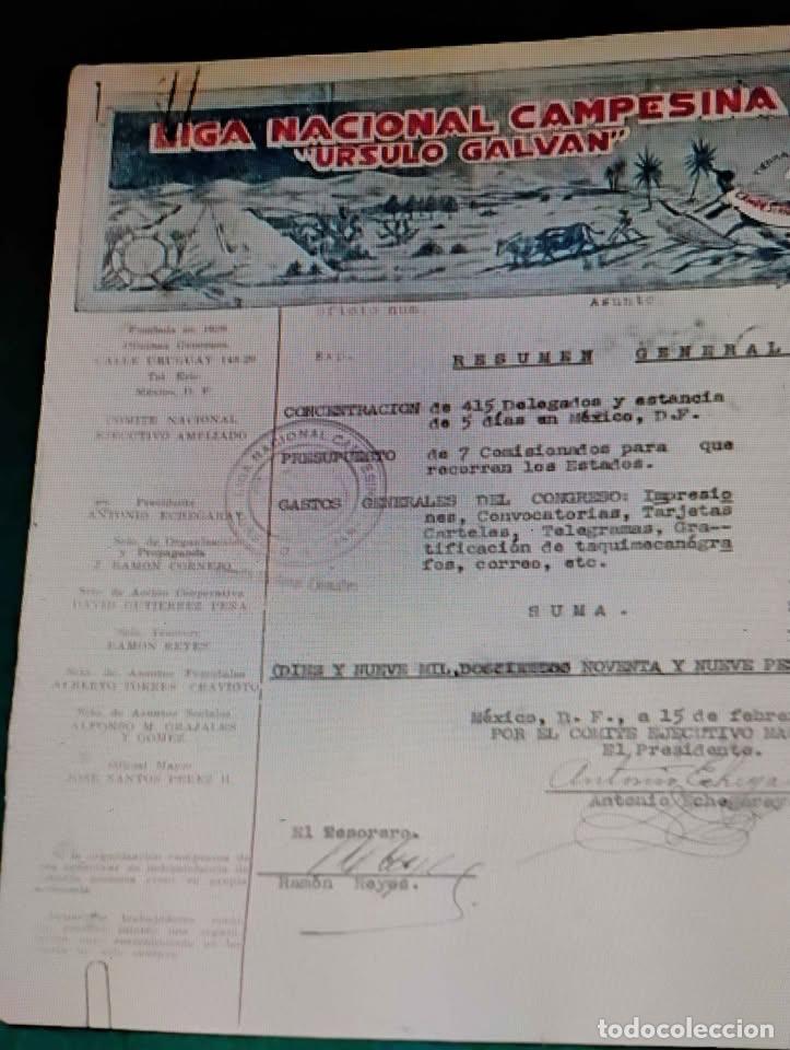Documentos antiguos: Documentos Hist&oacute;ricos De la Liga Nacional Campesina Ursulo Galv&aacute;n 1940 Mexico