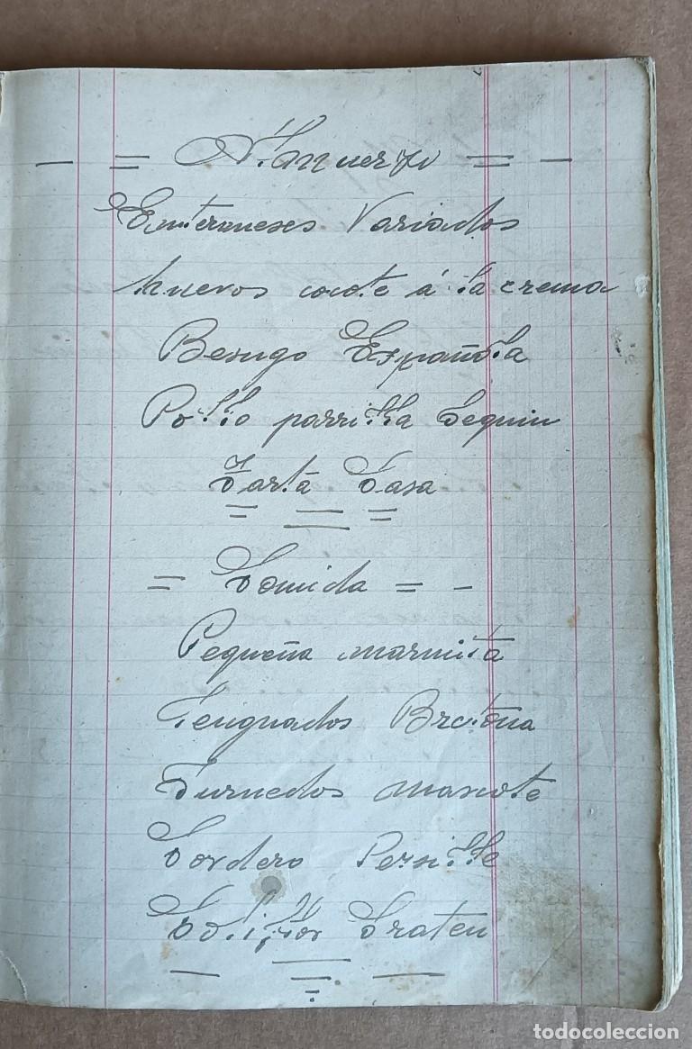 Documentos antiguos: Dinier de S.S. Mejestades Cena de sus majestades 6 de enero 1929 El resto lleno de menus a secas sin