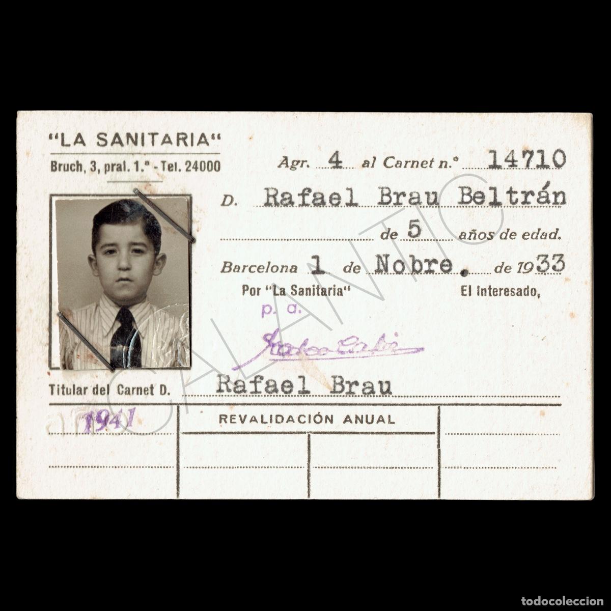 Alte Dokumente: Carnet m&eacute;dico &ndash; La Sanitaria &ndash; Barcelona