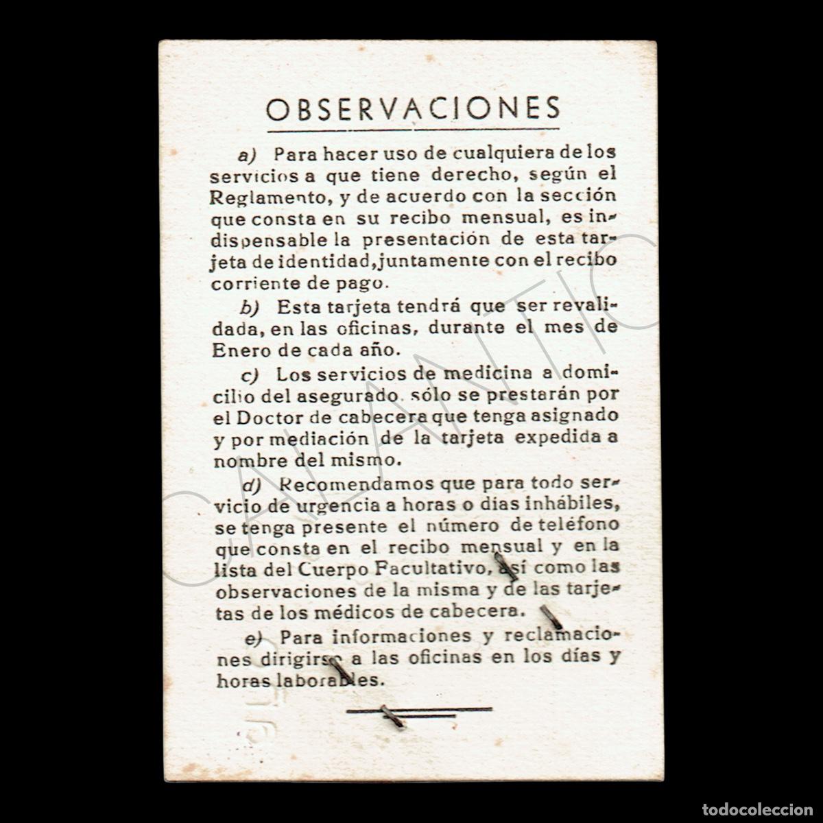 Documentos antiguos: Carnet m&eacute;dico &ndash; La Sanitaria &ndash; Barcelona - Foto 3