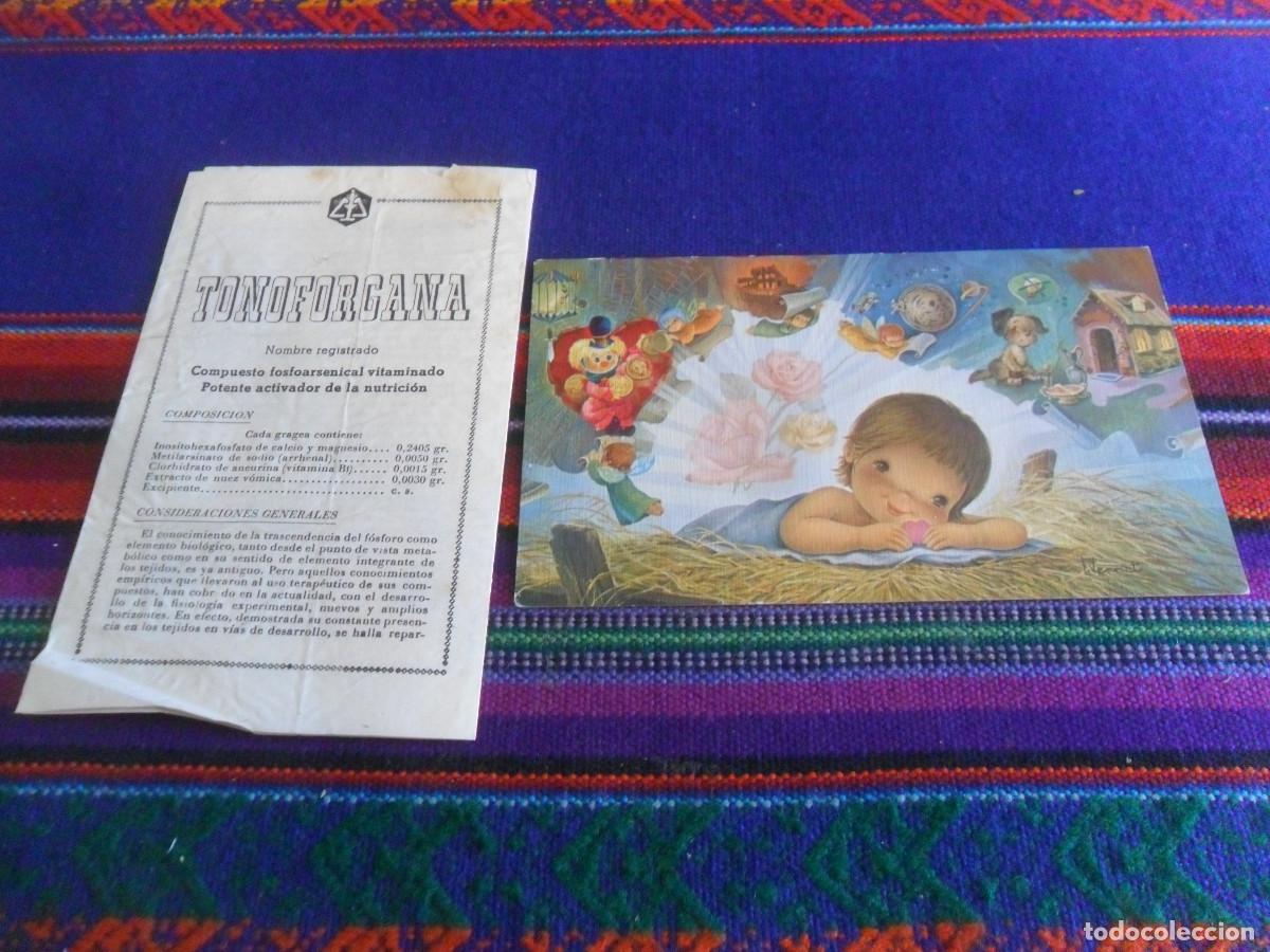 Documentos antiguos: PROSPECTO MEDICAMENTO TONOFORGANA, INSTITUTO FARMACOL&Oacute;GICO LATINO 1951. REGALO FELICITACI&Oacute;N.