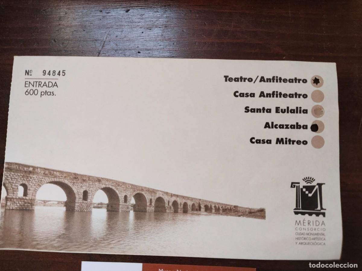 Documentos antiguos: 2 entradas Museos y Monumentos de M&eacute;rida. - Foto 2
