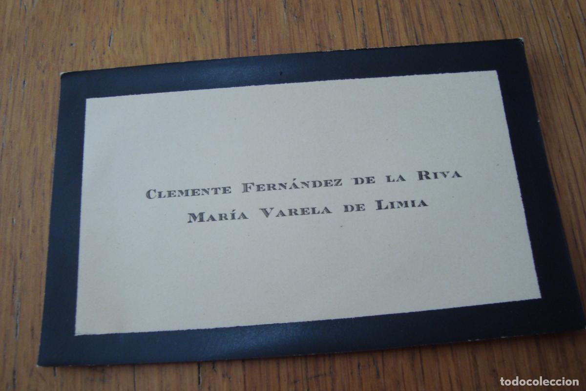 Documentos antiguos: ANTIGUA TARJETA PERSONAL. CLEMENTE FERNANDEZ DE LA RIVA - MARIA VALERA DE LIMIA