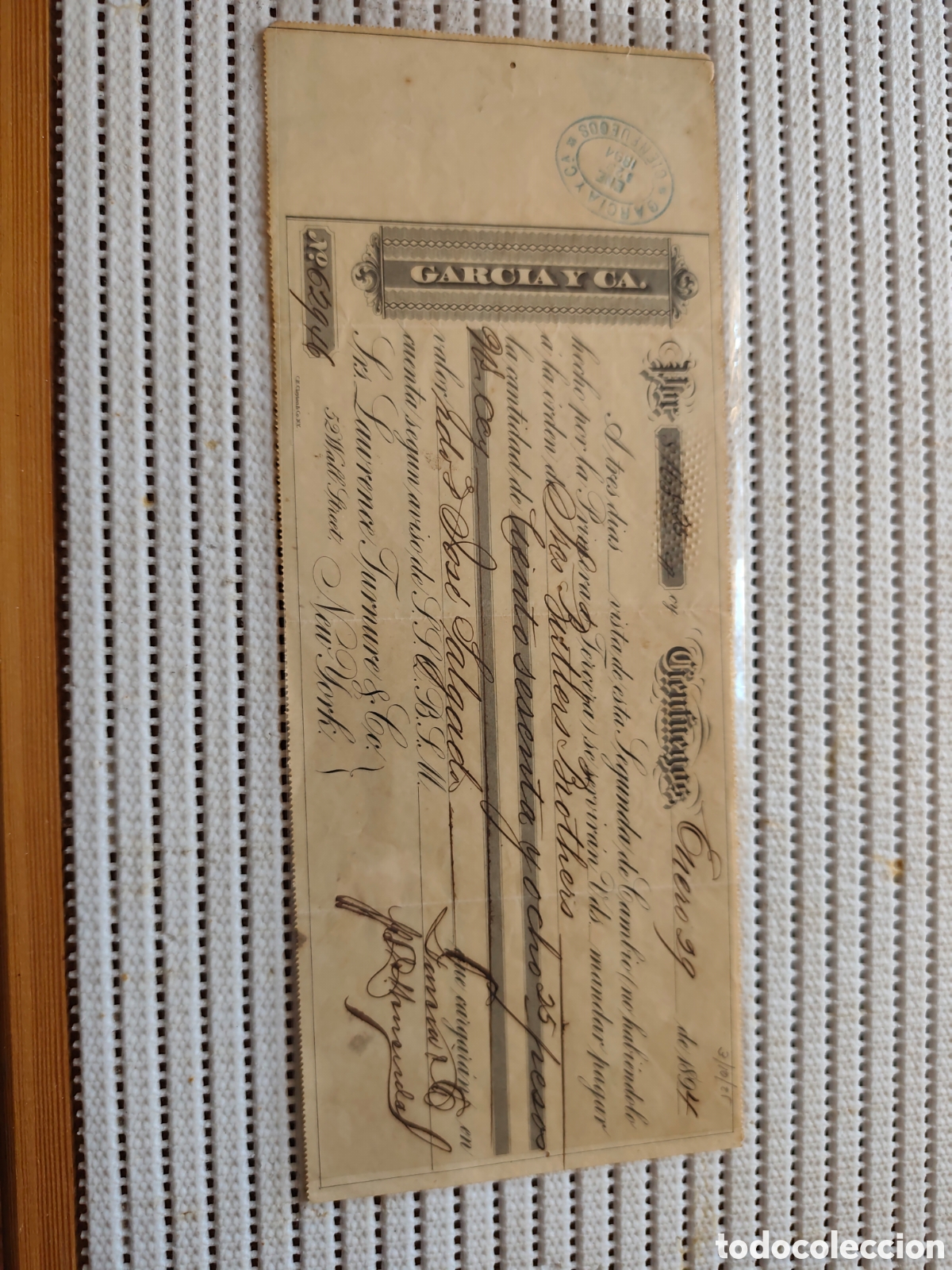 Documentos antiguos: 26-993 GARCIA Y COMPA&Ntilde;&Iacute;A, CIENFUEGOS