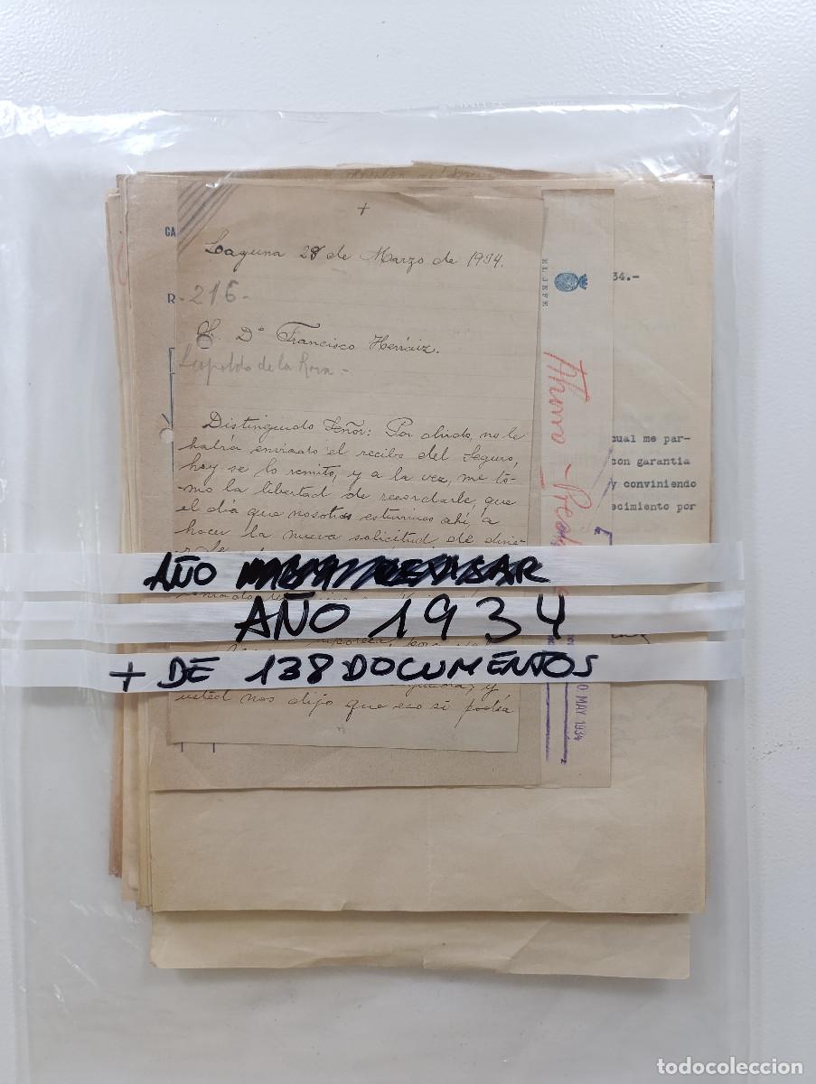 Documentos antigos: SEGUNDA REPUBLICA-A&Ntilde;O 1934.+ 138 DOCUMENTOS VARIOS LA CAJA DE AHORROS Y MONTE DE PIEDAD DE TENERIFE