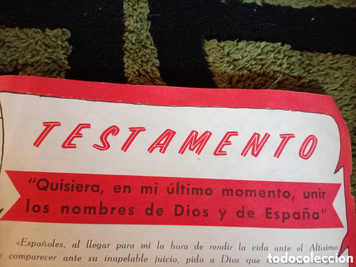 Documentos antiguos: Franco 1975 Testamento y &uacute;ltima salida del Pardo &ndash; P&aacute;gina original hist&oacute;rica