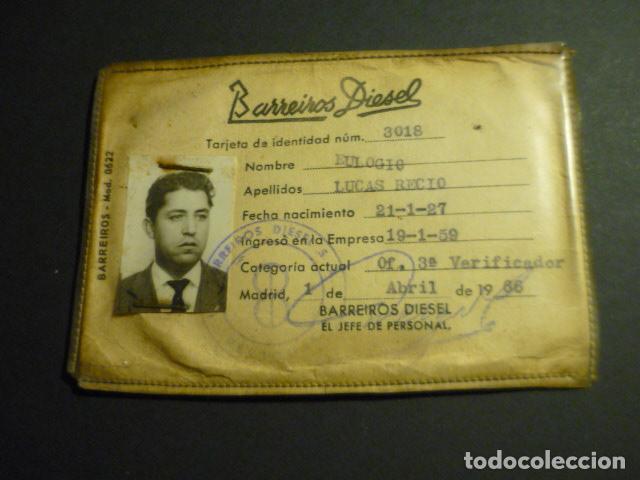 Documenti antichi: BARREIROS DIESEL FABRICA AUTOMOVILES TARJETA DE IDENTIDAD 1966