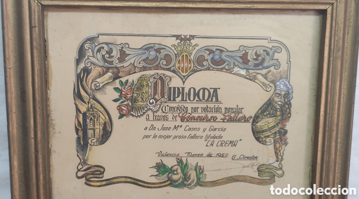 Documentos antiguos: Antiguo diploma 1956