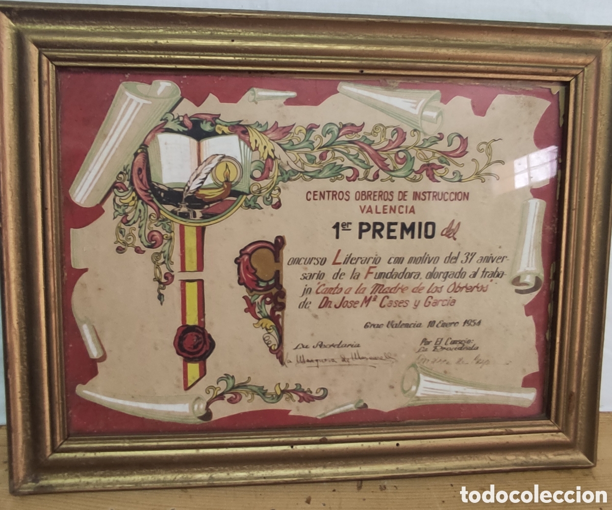 Documentos antiguos: Antiguo diploma 1954