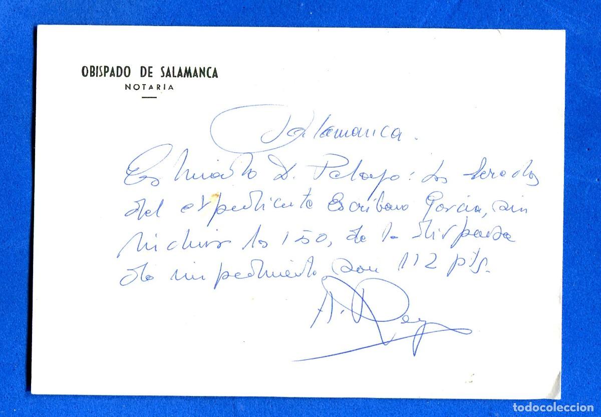 Documents Anciens: CARTA DEL OBISPADO DE SALAMANCA NOTARIA