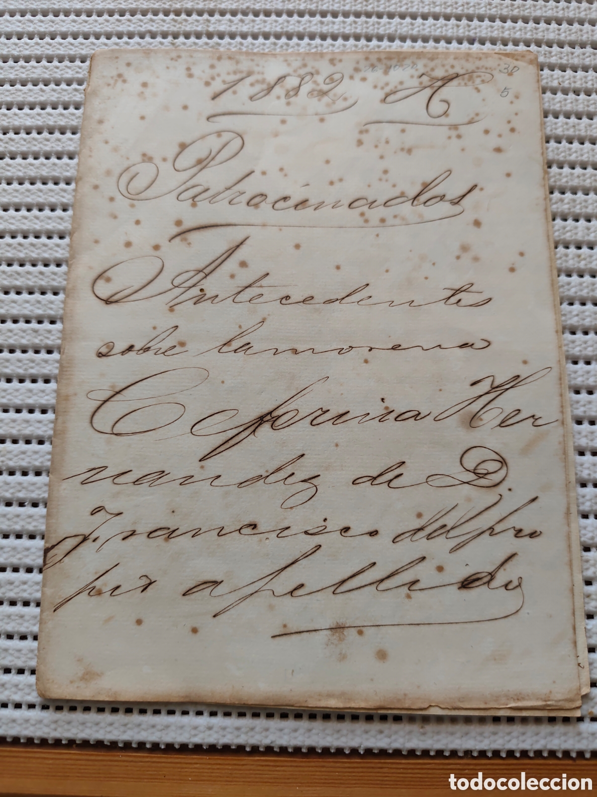 Documentos antiguos: 26-1020 LA PATROCINADA CEFERINA DENUNCIA A SU PATRONO POR IMPAGO.
