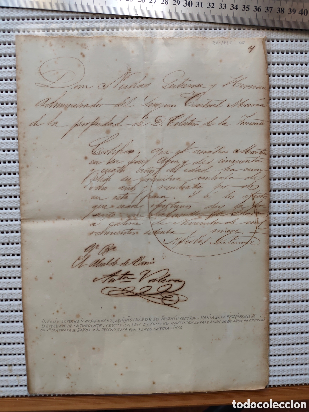 Documentos antiguos: 26-1024 EL ASI&Aacute;TICO MARTIN CUMPLIO SU CONTRATA Y SE RECONTRATA.