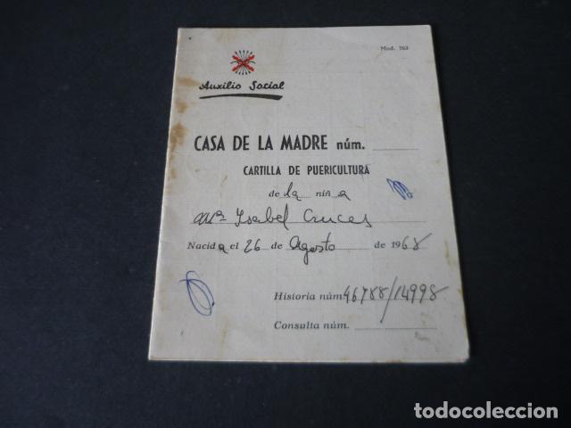 Documentos antigos: AUXILIO SOCIAL CARTILLA DE PUERICULTURA CASA DE LA MADRE