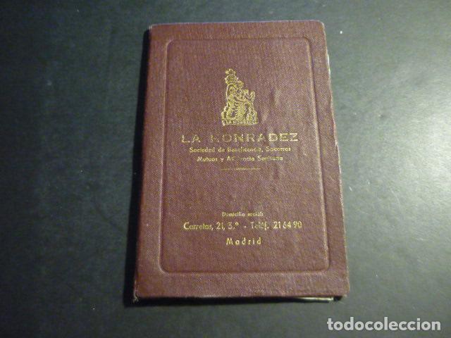 Alte Dokumente: CARNET SOCIEDAD DE BENEFICENCIA LA HONRADEZ 1959