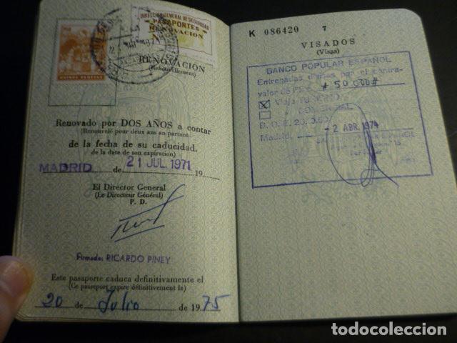 Documentos antiguos: ESPA&Ntilde;A PASAPORTE 1971 - Foto 5