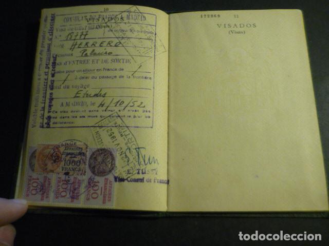 Documentos antiguos: ESPA&Ntilde;A PASAPORTE 1952 - Foto 7