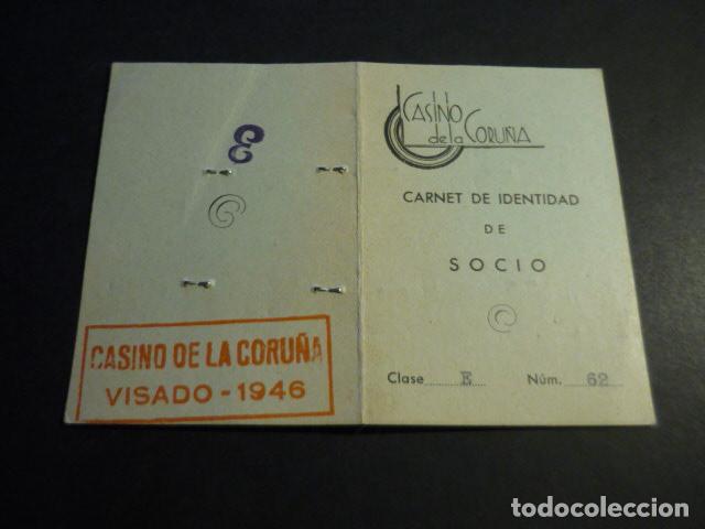 Alte Dokumente: LA CORU&Ntilde;A CARNET DE SOCIO DEL CASINO 1946