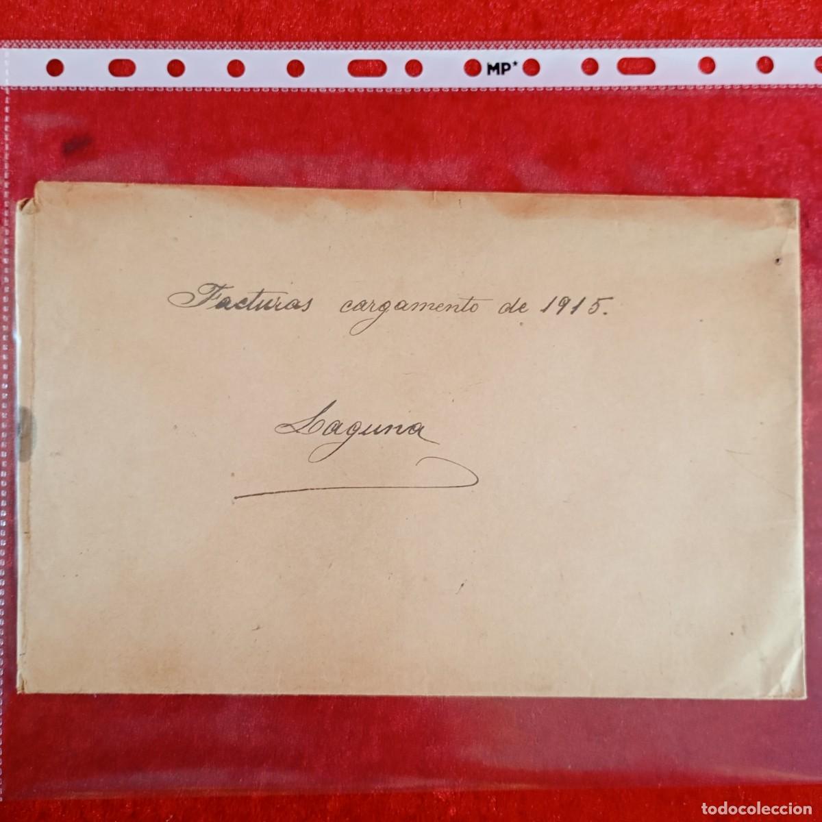 Documentos antiguos: SOBRE - FACTURAS CARGAMENTO DE 1915 - LAGUNA - HERMANOS MATAMALA - EXPORTADORES - VILASAR / 3400