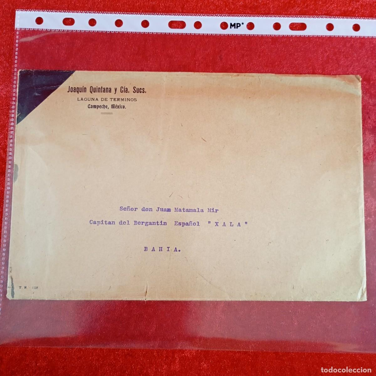 Documentos antiguos: SOBRE - JUAN MATAMALA MIR - JOAQUIN QUINTANA - BERGANTIN XALA - MATAMALA - EXPORTACION / 3437