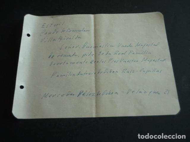 Old Documents: FELICITACION A DON JUAN CONDE DE BARCELONA