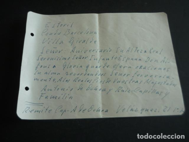 Old Documents: FELICITACION A DON JUAN CONDE DE BARCELONA