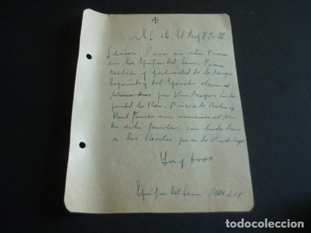 Old Documents: FELICITACION A DON JUAN CONDE DE BARCELONA JUAN III 1954