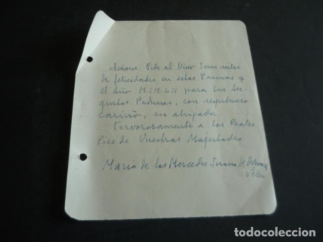 Old Documents: FELICITACION A LOS CONDES DE BARCELONA JUAN III 1952