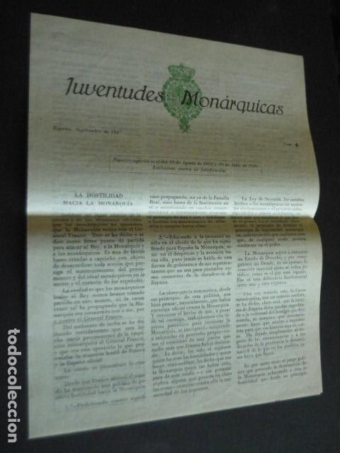Old Documents: JUVENTUDES MONARQUICAS N&ordm; 6 SEPTIEMBRE 1947 PERIODICO 4 PAGS