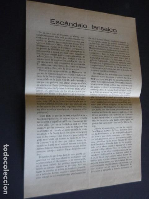 Documents Anciens: PASQUIN FRANCO Y LA MONARQUIA 1947