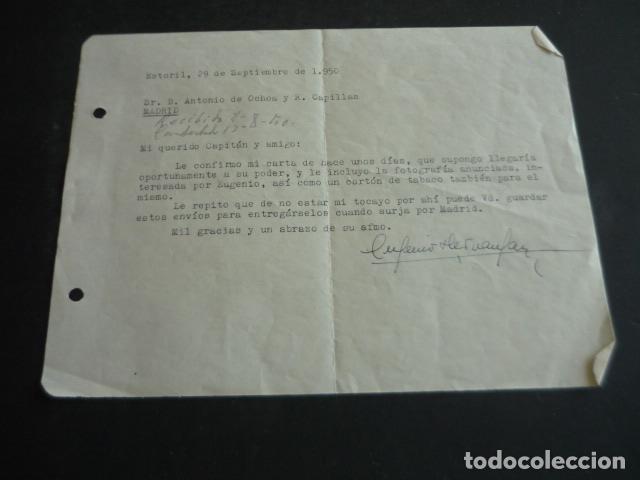 Documentos antiguos: CARTA SECRETARIO CONDE DE BARCELONA ESTORIL 1952 MONARQUIA