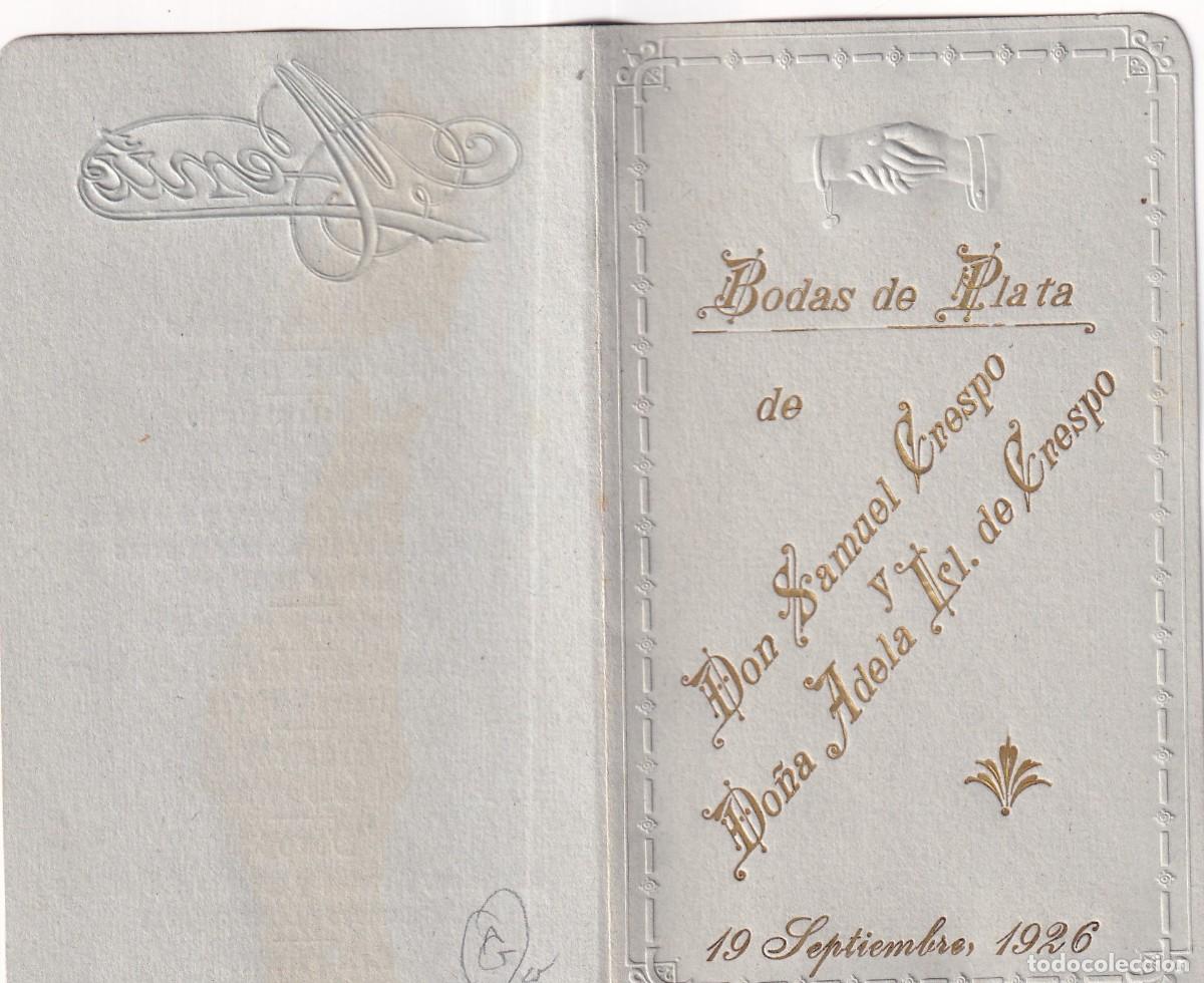 Documentos antigos: Menu Bodas de plata 1926