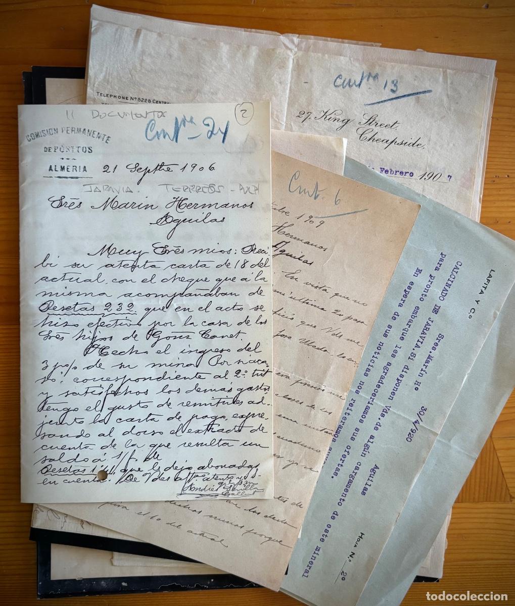 Old Documents: PULPI- JARAVIA- TERREROS- ALMERIA- LOTE 11 DOCUMENTOS MINERIA- 1904 - 1919