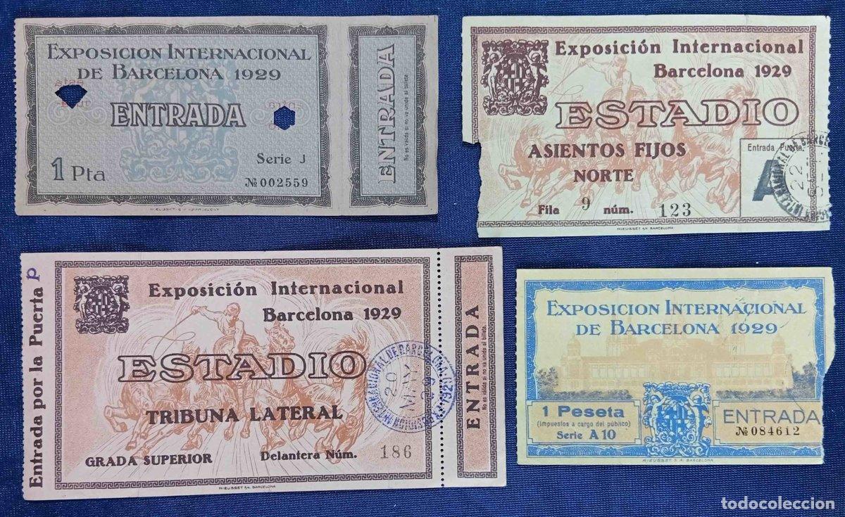 Documentos antiguos: DIVERSOS DOCUMENTOS SOBRE LA EXPOSICI&Oacute;N INTERNACIONAL DE BARCELONA, 1929.