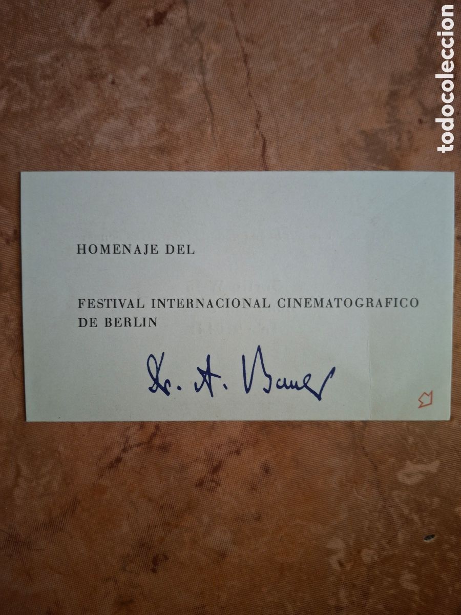 Documents Anciens: Lote Oficial XII Festival De Cine De Berl&iacute;n (Berlinale 1962). Firma Impresa Alfred Bauer
