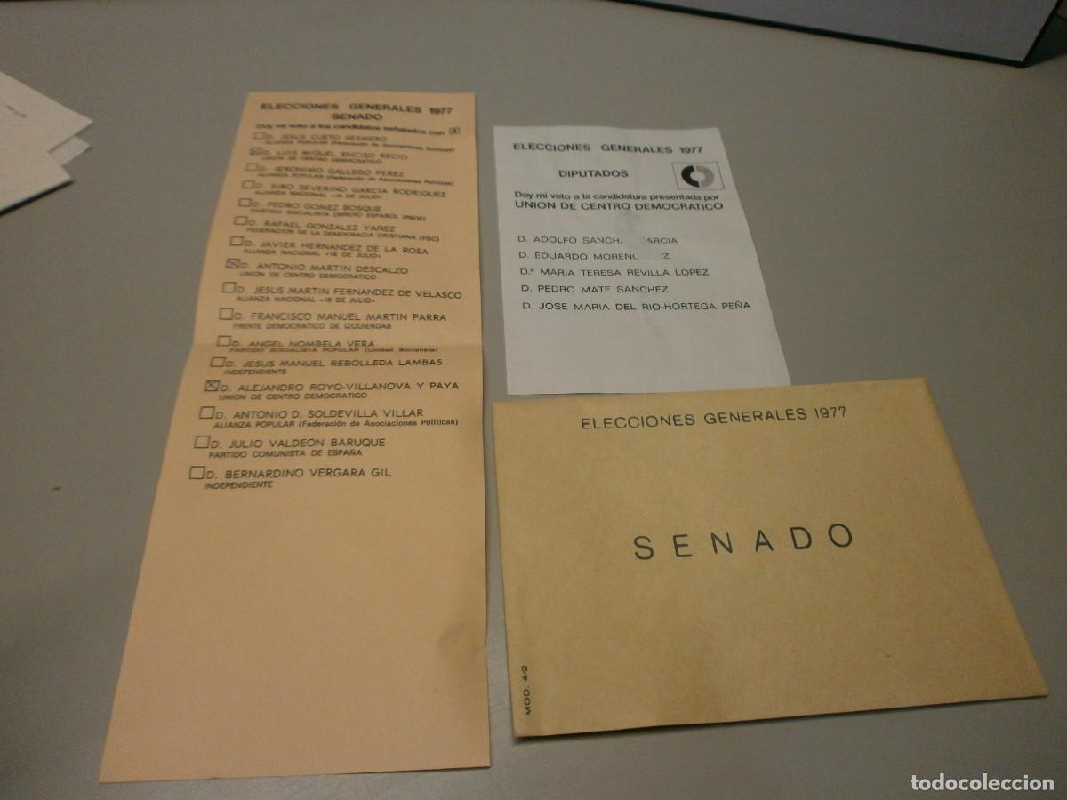 Documentos antiguos: propaganda electoral u.c.d papeleta elecciones de 1977 transicion